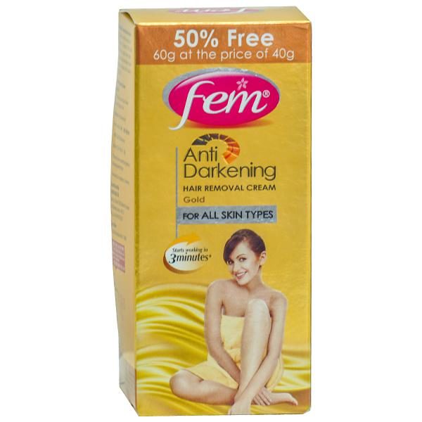 Fem Anti Darkening Gold All Skin Hair Removal Cream