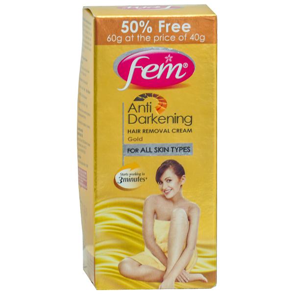 Fem Anti-darkening Hair Removal Cream Turmeric With 50% Extra Free – Rizik  | Online Shopping Bangladesh | Online Shopping BD