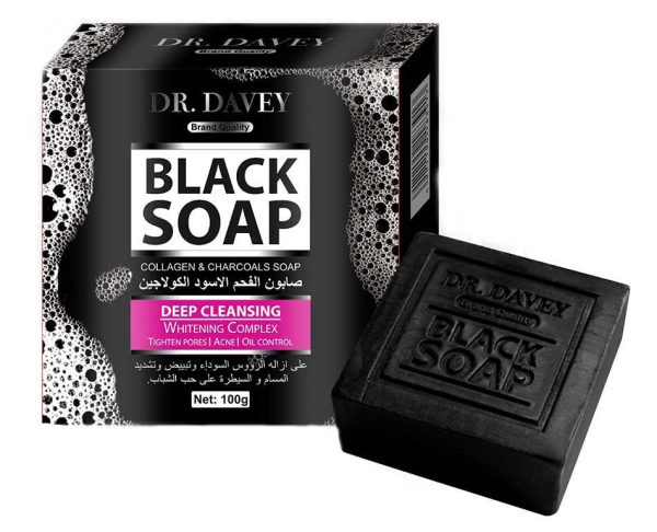 DR. DAVEY Collagen & Charcoals Black Soap - 100 GM