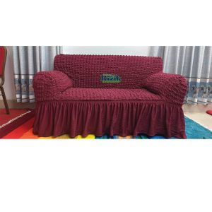 Sofa Cover Black maroon